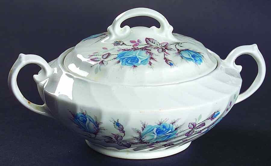 BUL21 Sugar Bowl & Lid by Burgess & Leigh-1