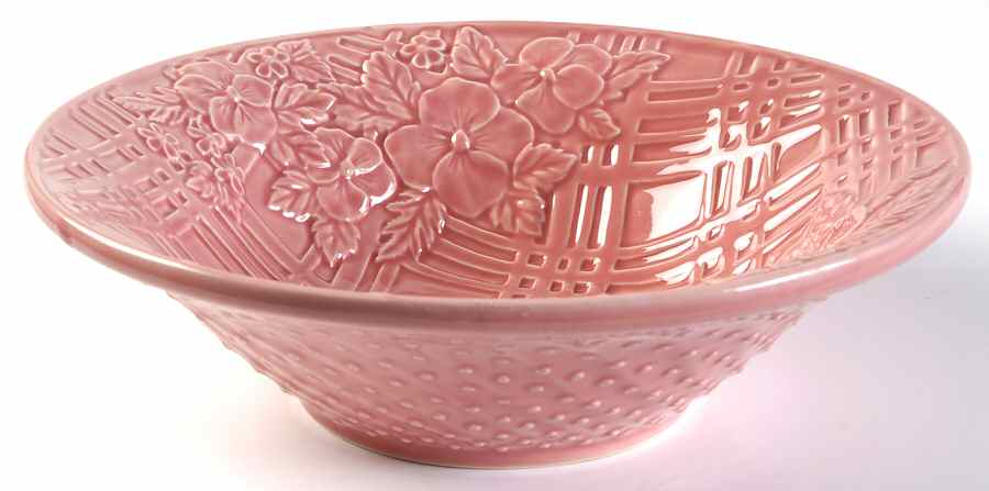 Ingrid Pink 9" Round Vegetable Bowl by Bordallo Pinheiro-1