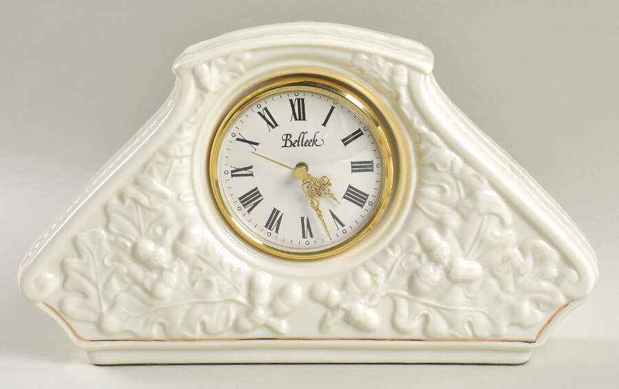 Oak Leaf (Giftware) Mantel Clock by Belleek Pottery (Ireland)-1