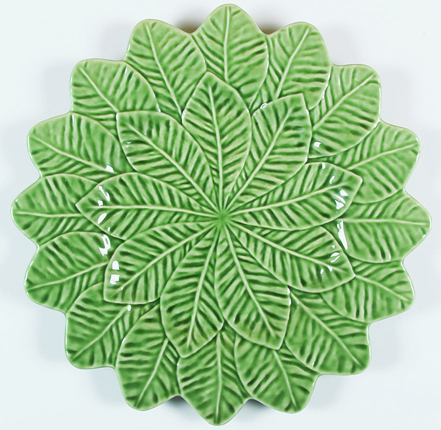 Lemon Leaf Green Service Plate (Charger) by Bordallo Pinheiro-1