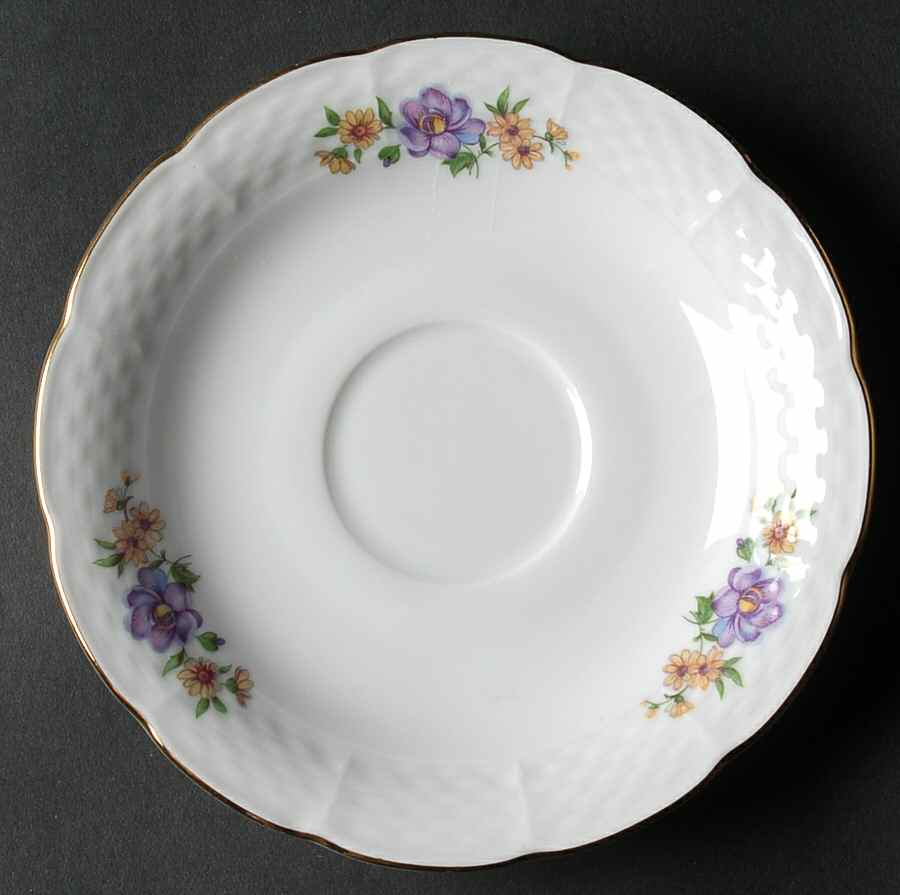 Bouquet (Basketweave) Saucer by Bohemia Ceramic Works-1