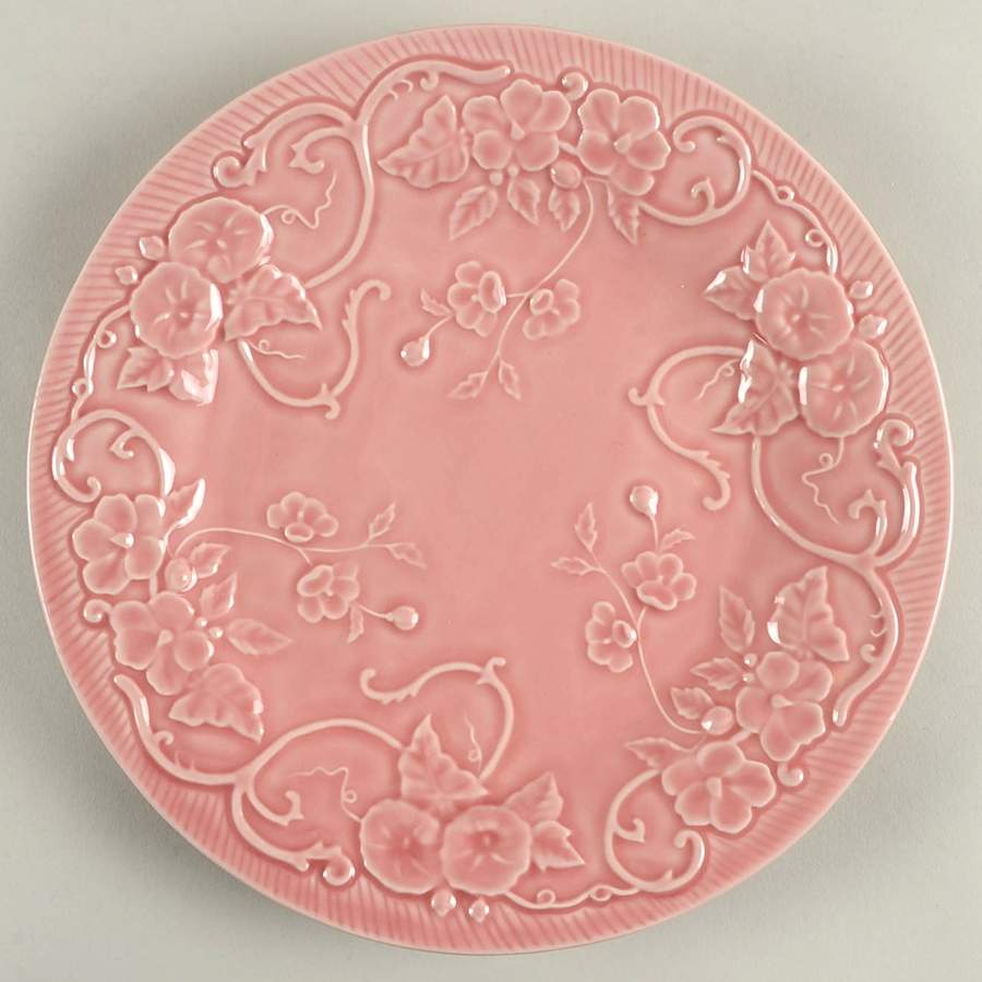 Flowers Pink Dinner Plate by Bordallo Pinheiro-1
