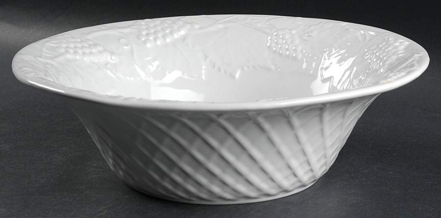 Grape White 12" Large Salad Serving Bowl by Bordallo Pinheiro-1