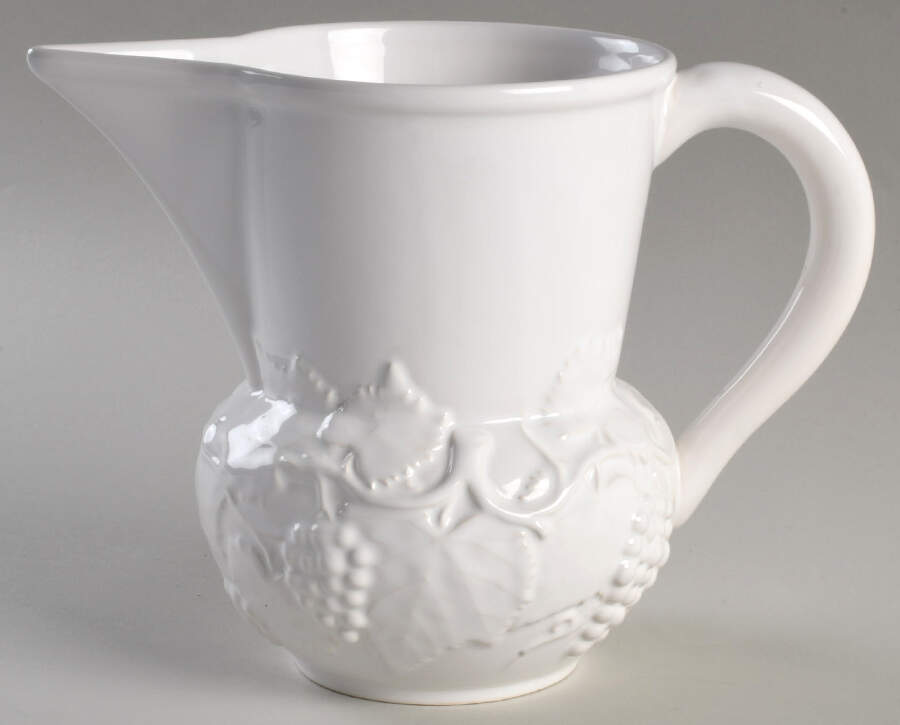 Grape White 40 Oz Pitcher by Bordallo Pinheiro-1