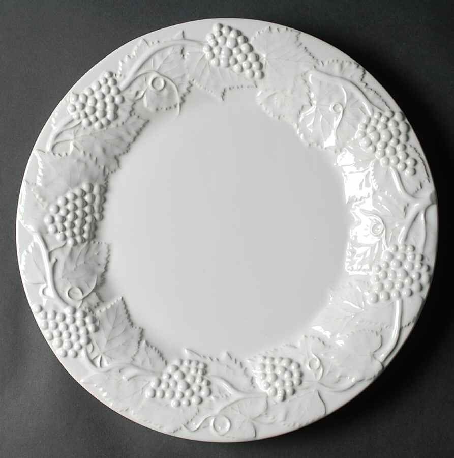 Grape White 14" Chop Plate (Round Platter) by Bordallo Pinheiro-1