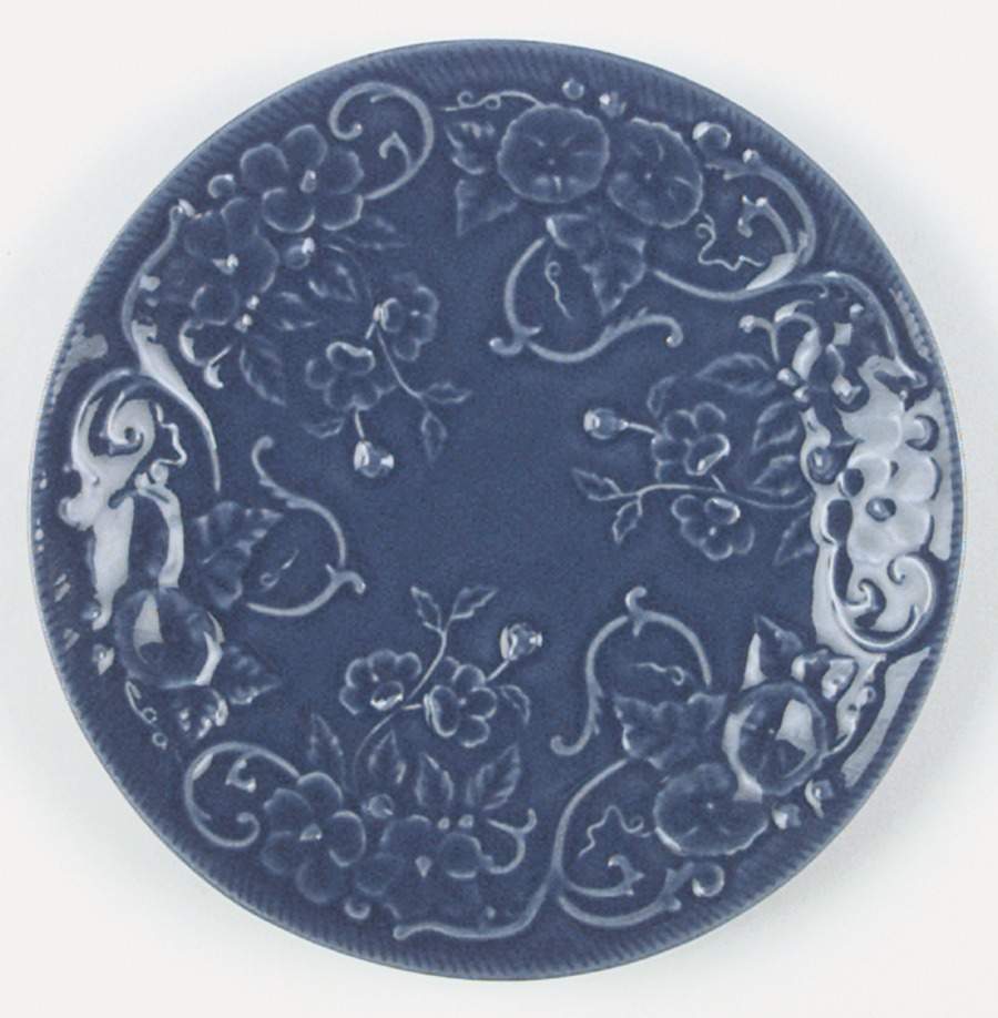 Flowers Blue Salad Plate by Bordallo Pinheiro-1