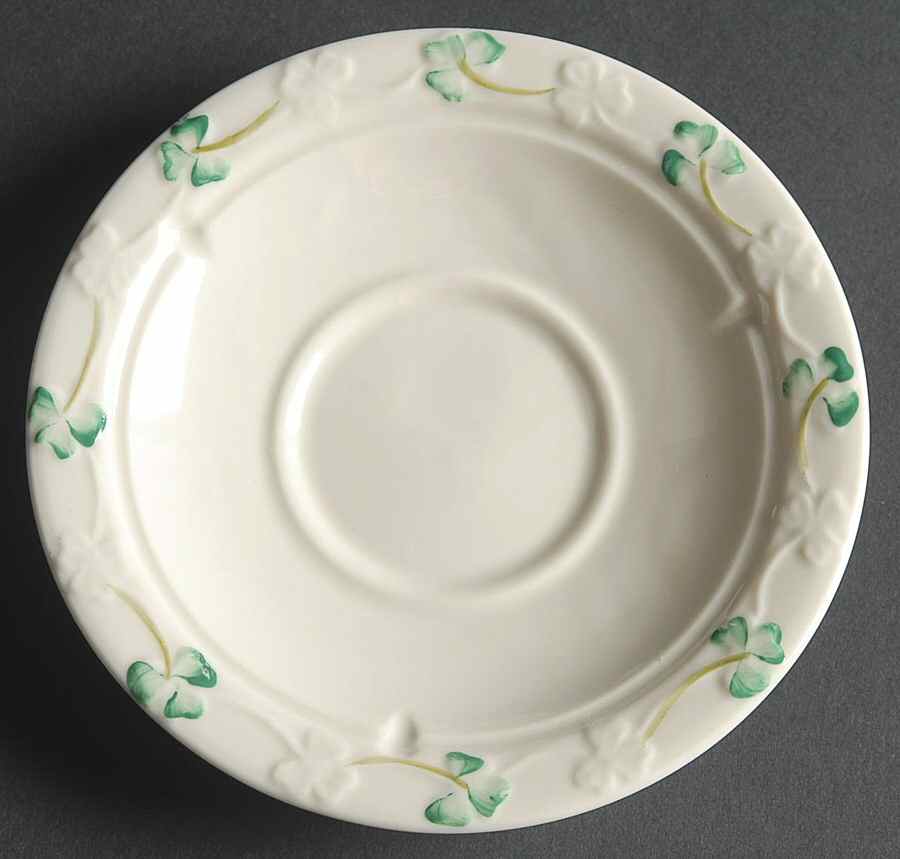 Shamrock Lithophane Candle Votive Base by Belleek Pottery (Ireland)-1