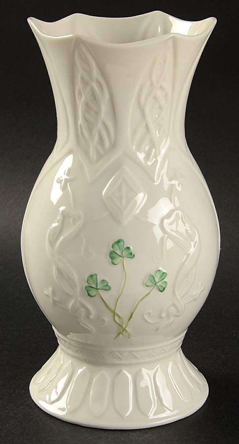 Shamrock 8" Kinvara Vase by Belleek Pottery (Ireland)-1