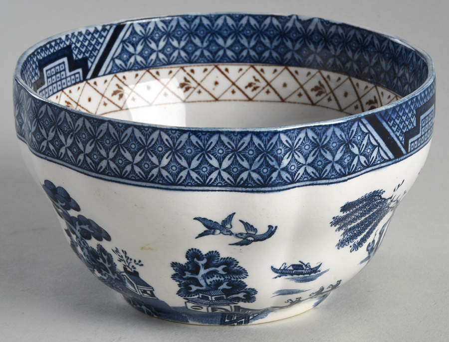 Real Old Willow (No Trim) Cranberry Bowl by Booths-1