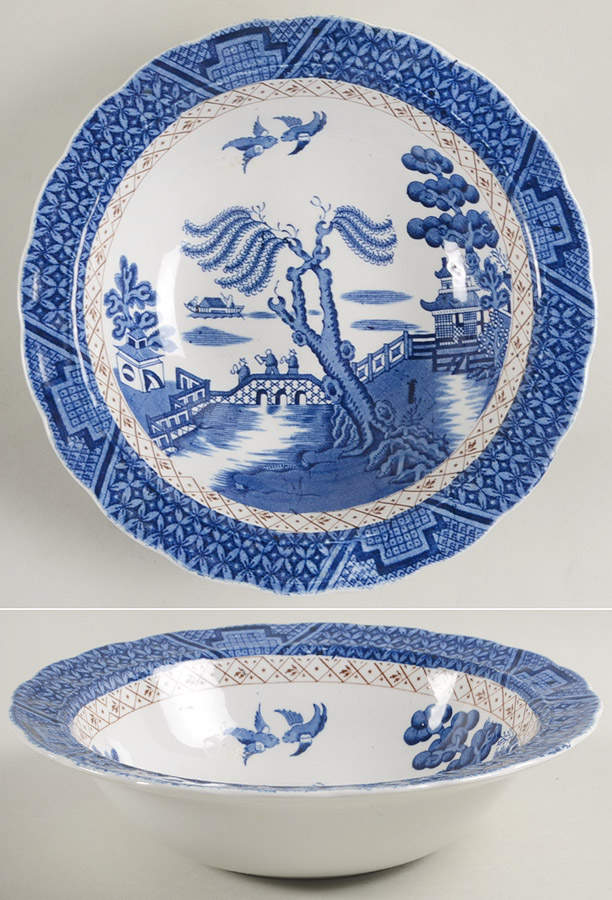Real Old Willow (No Trim) Rim Soup Bowl by Booths-1