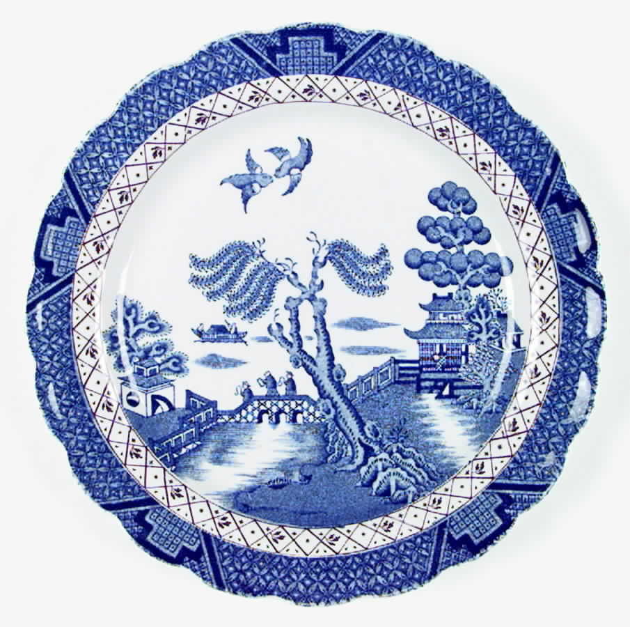 Real Old Willow (No Trim) Luncheon Plate by Booths-1