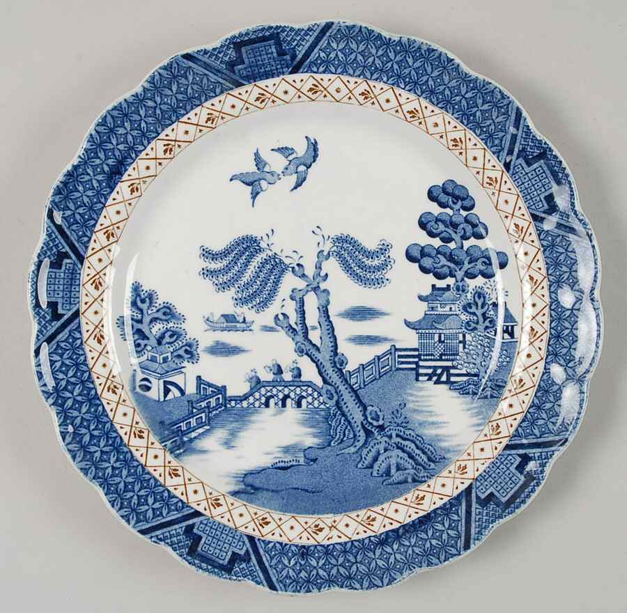 Real Old Willow (No Trim) Salad Plate by Booths-1
