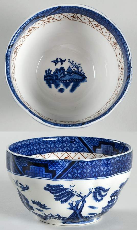 Real Old Willow (No Trim) Open Sugar Bowl by Booths-1