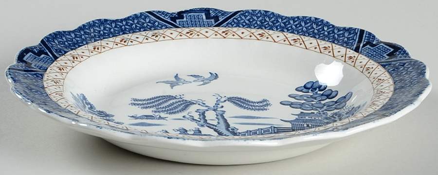 Real Old Willow (No Trim) Rim Soup Bowl by Booths-1