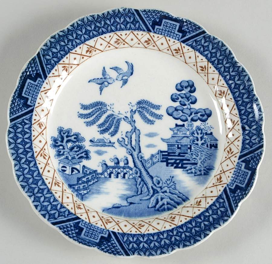 Real Old Willow (No Trim) Bread & Butter Plate by Booths-1
