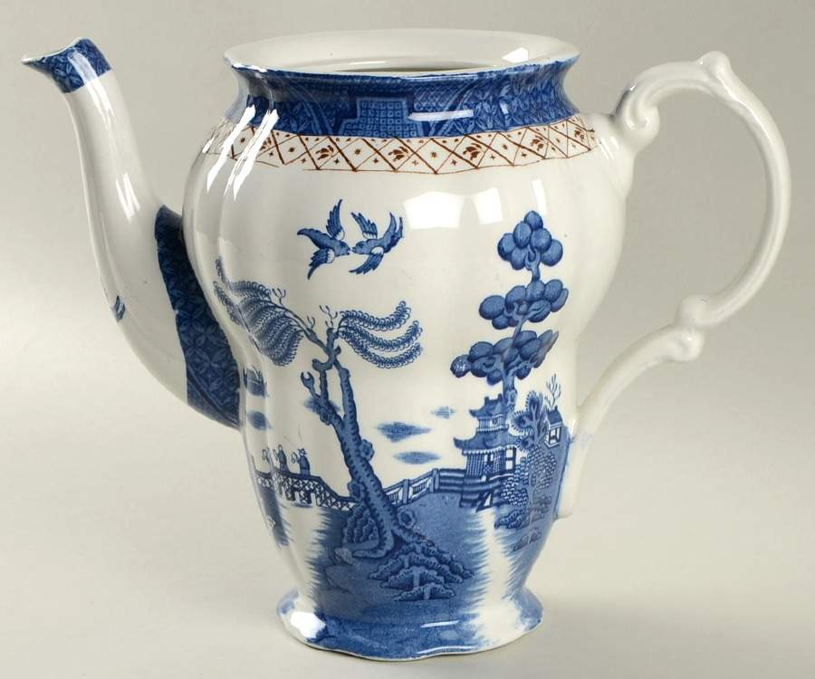 Real Old Willow (No Trim) Coffee Pot No Lid by Booths-1