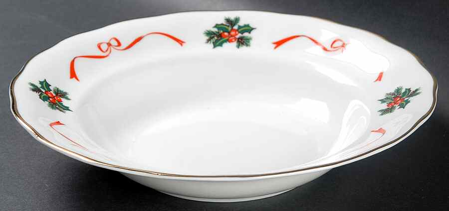 Basket of Cheer (Scalloped, No Emboss) Rim Soup Bowl by Baum Brothers-1
