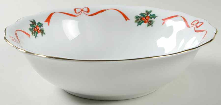 Basket of Cheer (Scalloped, No Emboss) 9" Round Vegetable Bowl by Baum Brothers-1