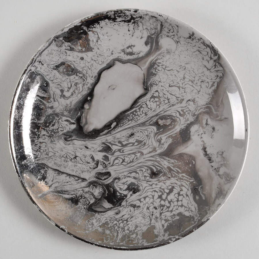 Surf Ballet (Gray & Platinum) Bread & Butter Plate by Sascha Brastoff-1