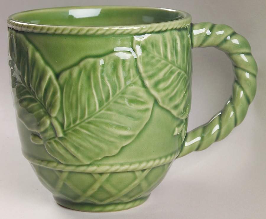 Leaf Service Green Jumbo Mug by Bordallo Pinheiro-1