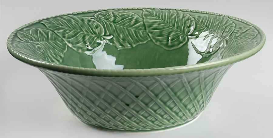 Leaf Service Green 12" Large Salad Serving Bowl by Bordallo Pinheiro-1