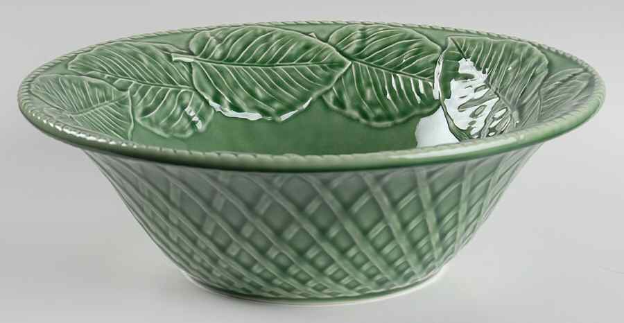 Leaf Service Green 10" Round Serving Bowl by Bordallo Pinheiro-1
