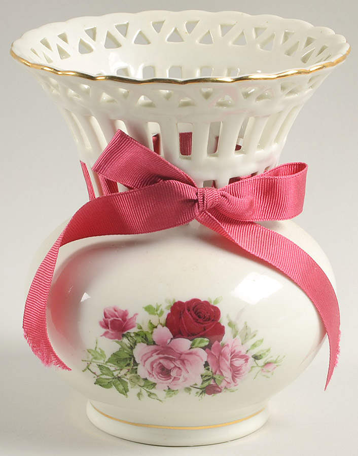 Victorian Rose 5" Vase by Baum Brothers-1