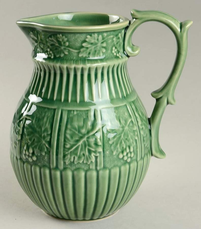 Green Grape Leaf 42 Oz Pitcher by Bordallo Pinheiro-1