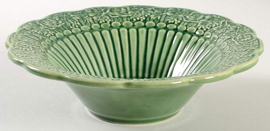 Green Grape Leaf Rim Soup Bowl by Bordallo Pinheiro-1