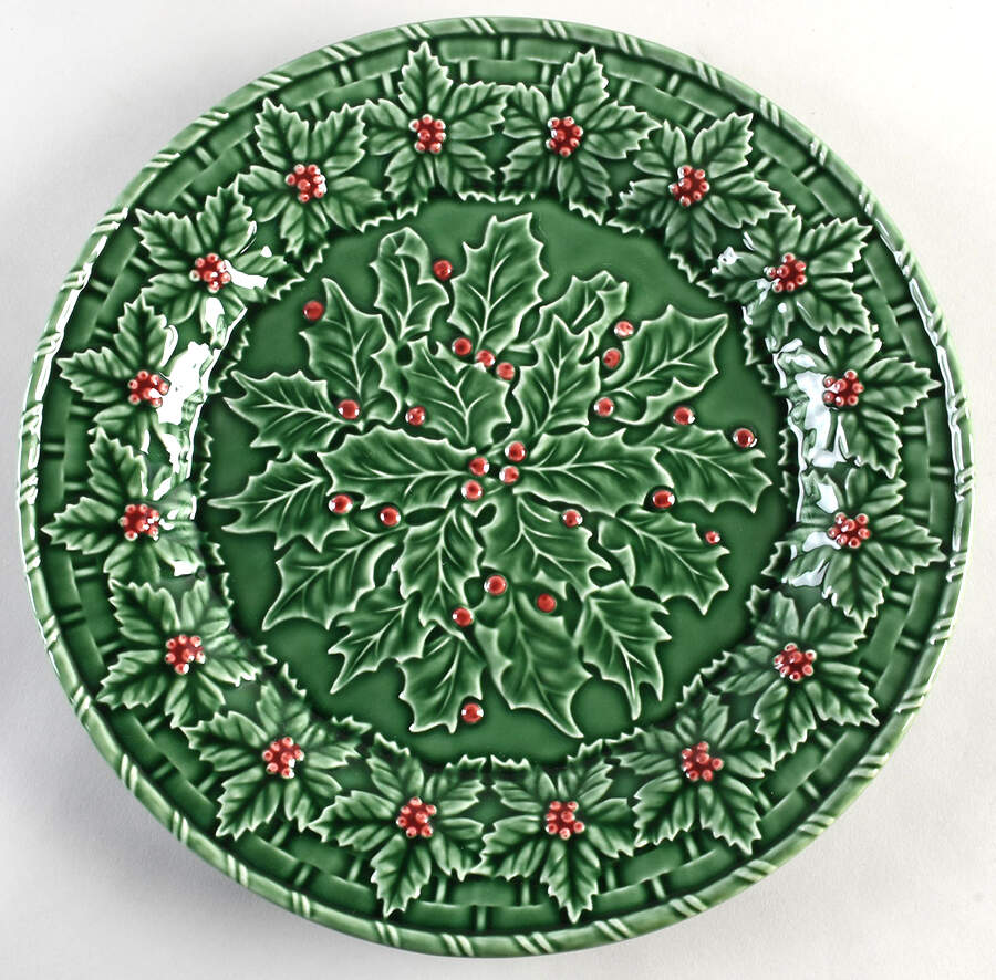 Holly (Christmas Holly) 13" Chop Plate (Round Platter) by Bordallo Pinheiro-1