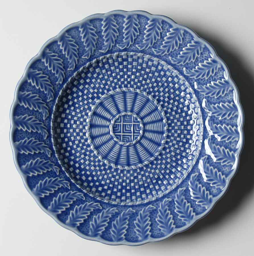 Basketweave Blue Salad Plate by Bordallo Pinheiro-1