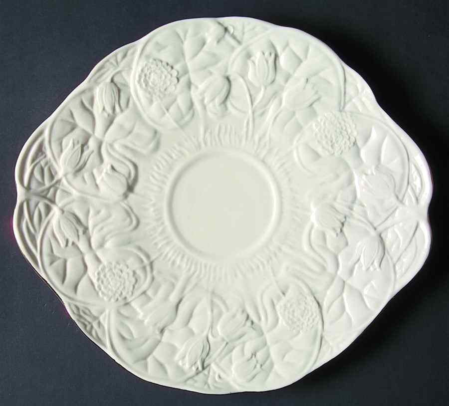 Serenity Handled Cake Plate by Belleek Pottery (Ireland)-1