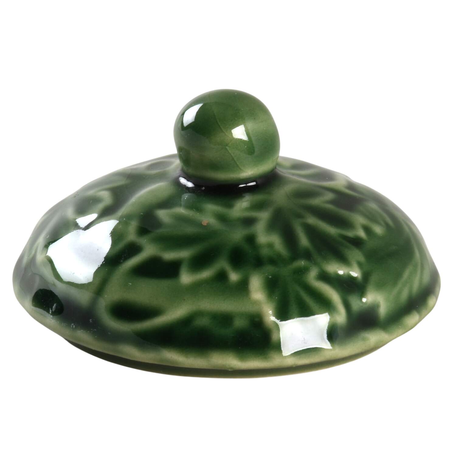 Vine Green Lid for Sugar Bowl by Bordallo Pinheiro-1