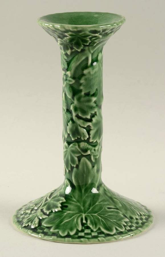 Vine Green 6" Candlestick by Bordallo Pinheiro-1