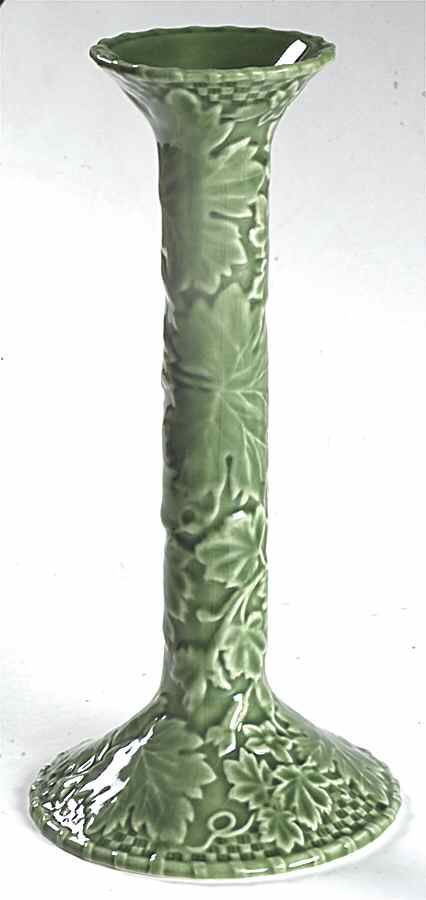 Vine Green 9" Tall Candlestick by Bordallo Pinheiro-1