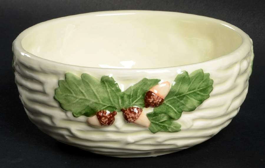 Oak Leaf White and Green Coupe Cereal Bowl by Bordallo Pinheiro-1