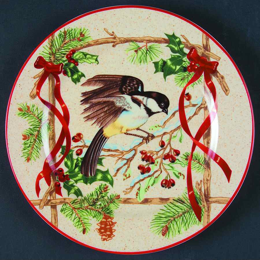 Festive Ribbon Salad/Dessert Plate by Block-1