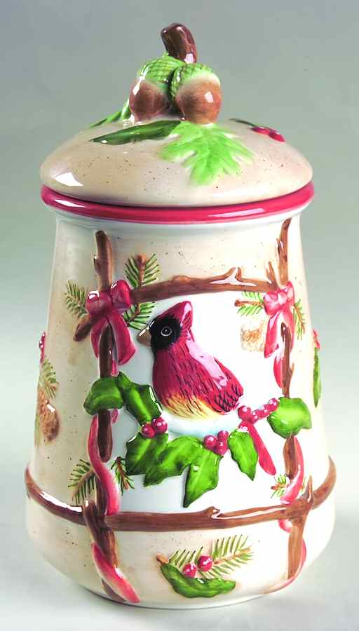 Festive Ribbon Cookie Jar & Lid by Block-1
