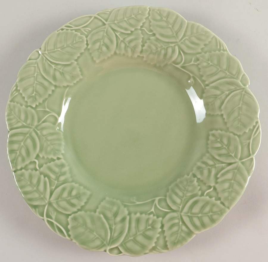 Strawberry Leaves Luncheon Plate by Bordallo Pinheiro-1