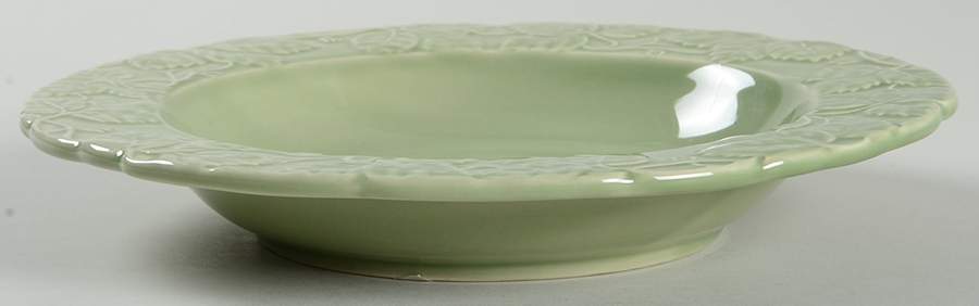 Strawberry Leaves Rim Soup Bowl by Bordallo Pinheiro-1