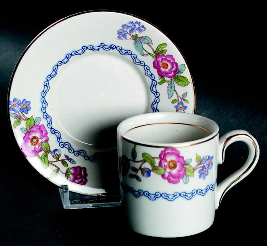 Piccardi Flat Demitasse Cup & Saucer Set by Lord Nelson-1