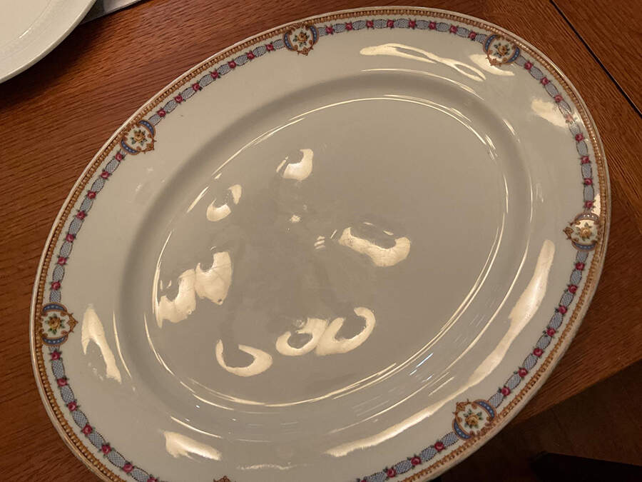 BER339 15" Oval Serving Platter by Bernardaud-1