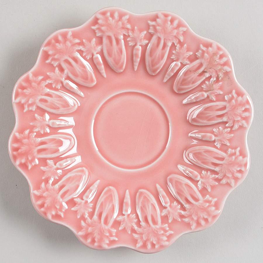 Rabbit Pink Saucer by Bordallo Pinheiro-1
