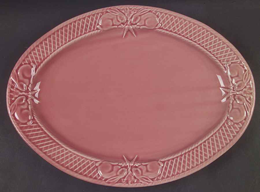 Rabbit Pink 15" Oval Serving Platter by Bordallo Pinheiro-1