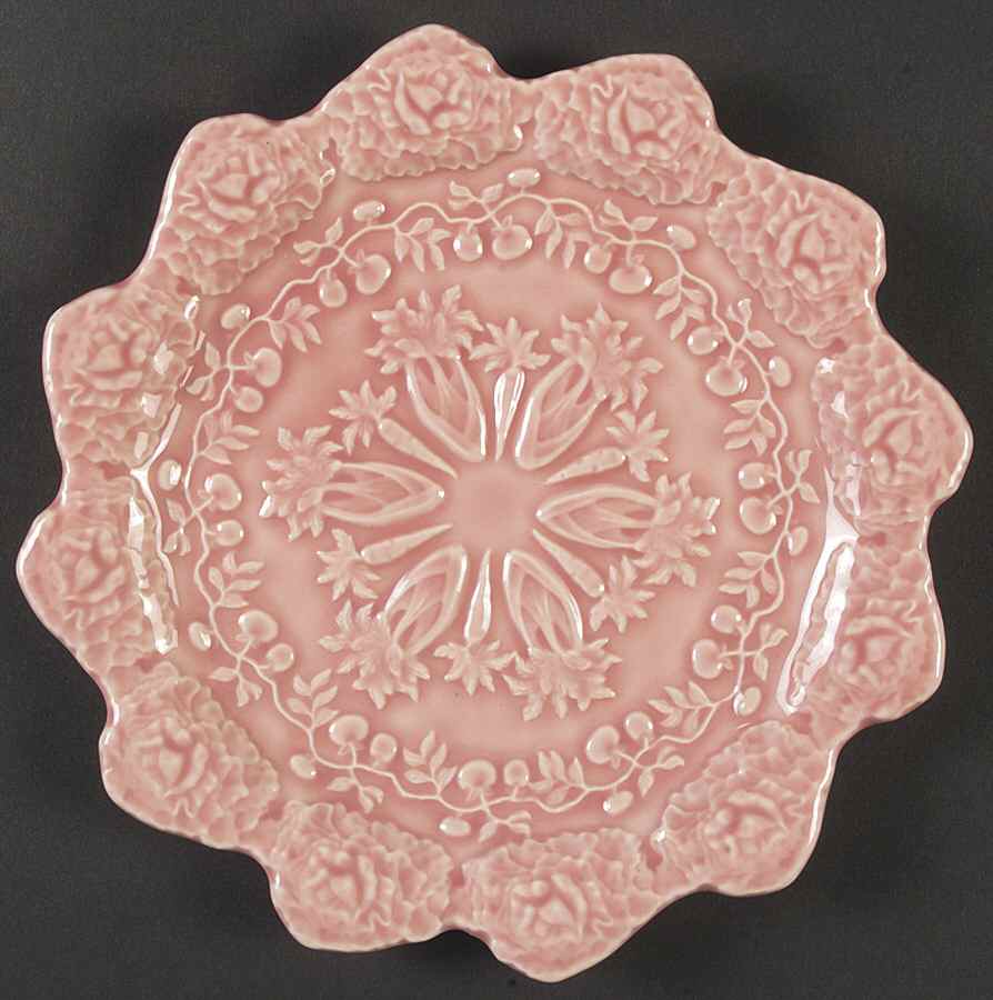Rabbit Pink Accent Salad Plate by Bordallo Pinheiro-1