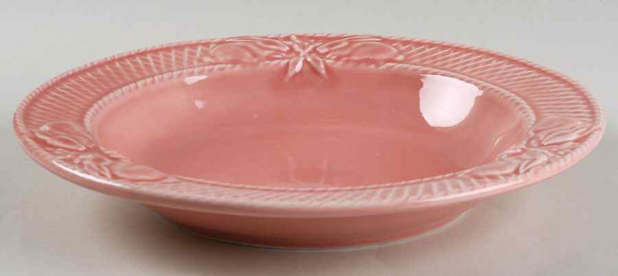 Rabbit Pink Large Rim Soup Bowl by Bordallo Pinheiro-1