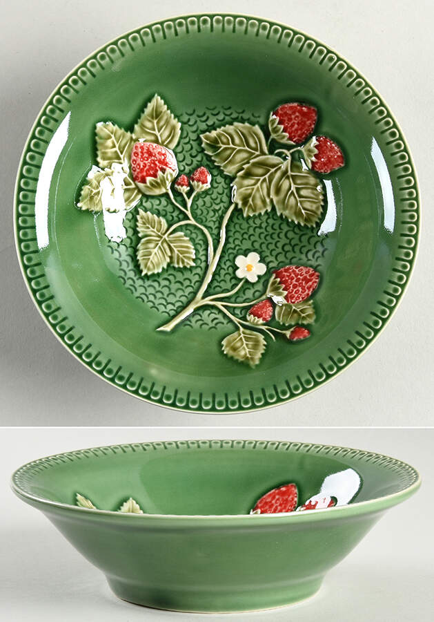 Strawberry Service Coupe Soup Bowl by Bordallo Pinheiro-1
