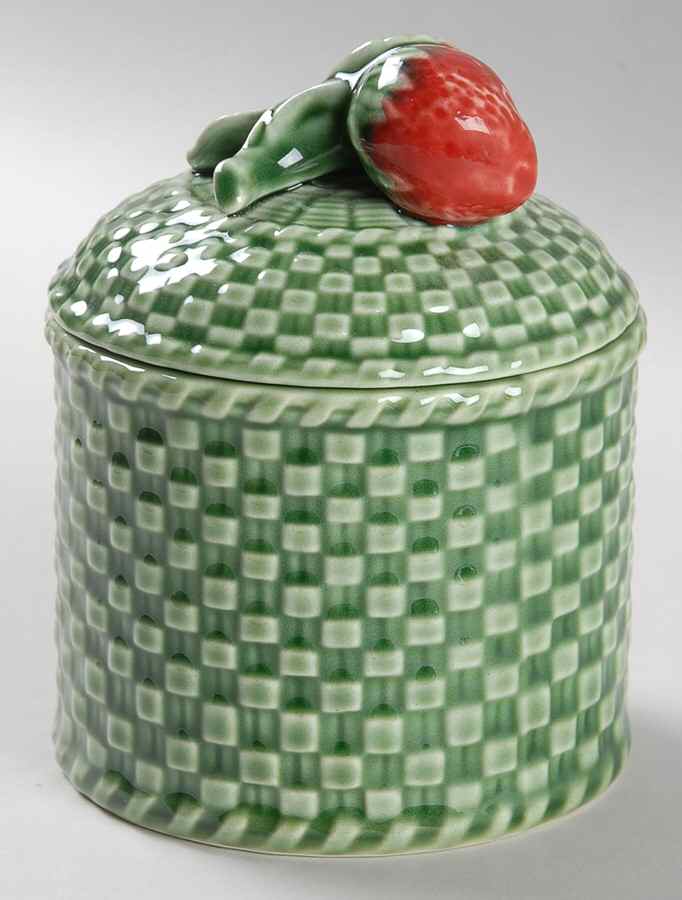 Strawberry Service Jam/Jelly & Lid by Bordallo Pinheiro-1