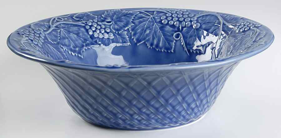 Grape Blue 12" Large Salad Serving Bowl by Bordallo Pinheiro-1