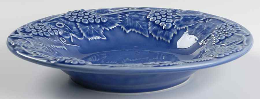 Grape Blue Large Rim Soup Bowl by Bordallo Pinheiro-1